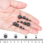 AD Beads Natural Gemstone Round Loose Beads 15" for Bracelet Necklace Earrings Jwelery Making Crafts DIY (4mm, Matte Black Onyx) - color: Matte Black Onyx, size: 4mm