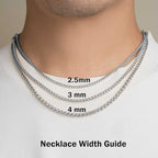 2.5mm/3mm/4mm Silver/Gold Stainless Steel Wheat Chain Necklace Jewelry for Men Women - size: 20 Inches, style: 2.5mm-Silver