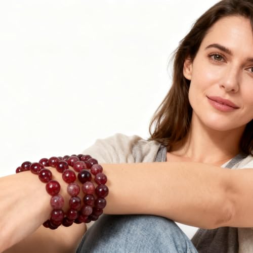 About 60pcs 6mm Natural Stone Beads Lepidolite Beads Energy Crystal Power Gemstone for Jewelry Making, DIY Bracelet Necklace - color: Lepidolite, size: 6mm