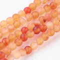 85Pcs Natural Carnelian Beads 4mm Round Gemstone Beads Smooth Stone Loose Bead for DIY Bracelets Necklace Earrings Jewelry Making - color: Natural Carnelian, size: 4mm