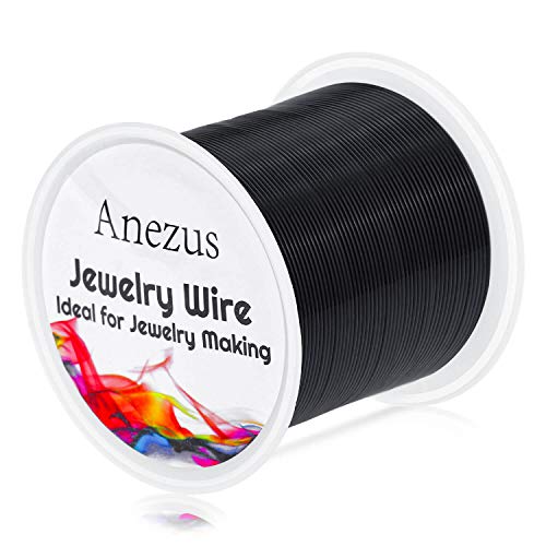 anezus 20 Gauge Jewelry Wire, 28 Yards Craft Wire Tarnish Resistant Copper Beading Wire for Jewelry Making Supplies and Crafting(Black) - color: Black