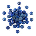 Fashewelry 50Pcs Natural Lapis Lazuli Cabochon Stone Half Round Beads 6mm Flat Back Gemstone Chakra Healing Crystal Dome Cover Cabs for Jewelry Making - color: 5-Dyed Lapis Lazuli, size: 6x3~4mm