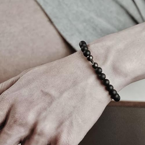 60pcs Black Matte Onyx Agates Beads，6mm Healing Power Natural Stone Round Loose Beads for Jewelry Making Earring Necklace DIY Crafts - color: Black Matte Onyx Agates, size: 6mm 60beads