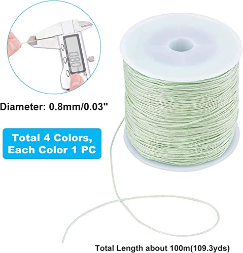 PH PandaHall Blue Nylon Thread 0.8mm 436 Yards Bracelet String Beading Cord Knotting Cord Kumihimo Macrame Thread for Friendship Bracelet Beach Surfer Necklace Christmas Tree Ornament