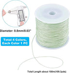 PH PandaHall Blue Nylon Thread 0.8mm 436 Yards Bracelet String Beading Cord Knotting Cord Kumihimo Macrame Thread for Friendship Bracelet Beach Surfer Necklace Christmas Tree Ornament