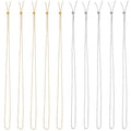SUNNYCLUE 1 Box 10 Pack 24 Inch/0.6m 2mm Necklace Slider Chains Adjustable Necklace Chain Bulk Stainless Steel Slider Adjustable Ball Bead Findings for DIY Women Men Adults Jewelry Making Supplies