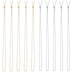 SUNNYCLUE 1 Box 10 Pack 24 Inch/0.6m 2mm Necklace Slider Chains Adjustable Necklace Chain Bulk Stainless Steel Slider Adjustable Ball Bead Findings for DIY Women Men Adults Jewelry Making Supplies