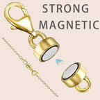 OHINGLT Magnetic Necklace Clasp Extra Strong, Gold and Silver Plated Magnet Jewelry Clasps Converters, Bracelet Extender for Women Seniors - color: 18Pcs | 9Gold & 9Silver