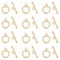 BENECREAT 12 Sets 18K Gold Plated Toggle Clasps, 0.6inch T-Bar Closure Clasp, Closure Connector for Jewelry Making Findings Necklace Bracelet Craft DIY - color: Gold