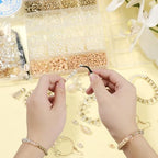 TOIPINIO Bracelet Making Kit Jewelry Making Supplies Kit Natural Stone Beads for Irregular Natural Stone with for DIY Craft-1736 PCS Friendship Bracelet/Necklace/Earrings for Adults (Clear Crystal) - color: Clear Crystal