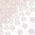 100Pcs Cherry Blossom Beads, 5-Petal Acrylic Flower Beads, Mini Spacer Hair Accessories Halloween Christmas for Bracelets Earring Jewelry Making- White - color: White