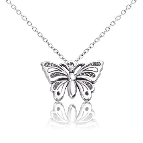 60pcs Silver Butterfly Charms Tibetan Butterfly Shape Alloy Pendants Insect Charms for DIY Necklace Bracelet Earrings Jewelry Making - style: Mixed Silver Butterfly Charms