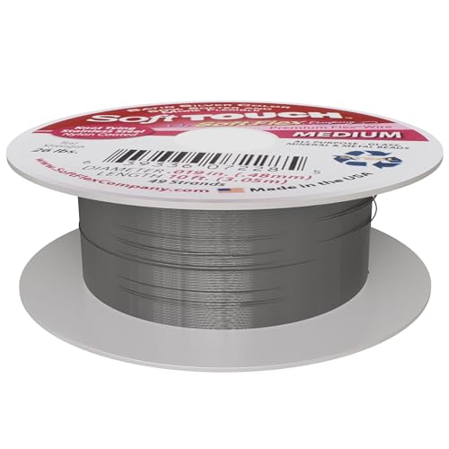 Soft Flex 49 Strand Stringing Wire - Flexible Braided - Medium 0.19 Diameter - Jewelry Making Bead Wire - Satin Silver - style: 10 Feet