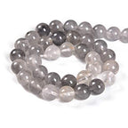 90pcs 4mm Natural Cloudy Quartz Crystals Gemstone Round Spacer Loose Stone Beads for Jewelry Making 15.5" 1 Strand (Cloudy Quartz Crystals, 4mm 90Beads) - color: Cloudy Quartz Crystals, size: 4mm 90Beads