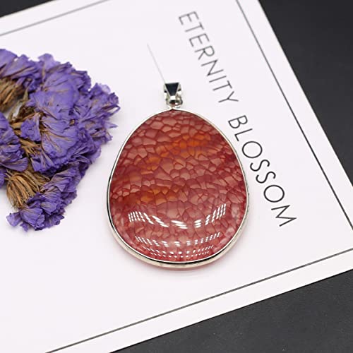 QSLLER 4pcs Natural Crystals Agate Stone Charms Big Size Water Drop Shape Pendants For Jewelry Making DIY Necklaces Earrings Accessories