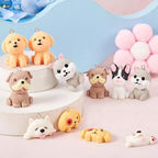 Beadthoven 16Pcs Resin Dog Charms 8 Styles 3D Opaque Dog Pendants Cute Cartoon Puppy Dangle Charms Lovely Animal Pendants for DIY Earrings Necklace Bracelets Keychains Jewelry Making Supplies - color: Mixed Color