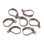 Adabele 50pcs Hypoallergenic Earring Hooks Leverback Ear Wire 17mm Long Antique Bronze Plated Brass for DIY Craft Earrings Jewelry Making CF194-4 - color: Antique Bronze, size: 17mm (50pcs)