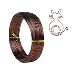18 Gauge Aluminum Craft Wire - 165 Feet, 1mm Bendable Metal Wire for Jewelry, Sculpting, Modelling, Wreaths, Floral Making, Beading, Wire Wrapping (Bronze) - color: Bronze