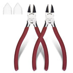 KATA 6-Inch Flush Cut Wire Cutters, Heavy Duty Side Cutter Pliers with Safety Cap, Sharp Snips for Crafting, Zip Ties, Floral Wire, Electrical, Jewelry, Chicken Wire, Artificial Flowers, 2 Pack - color: 2 Pack 6 Inch Red
