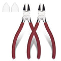 KATA 6-Inch Flush Cut Wire Cutters, Heavy Duty Side Cutter Pliers with Safety Cap, Sharp Snips for Crafting, Zip Ties, Floral Wire, Electrical, Jewelry, Chicken Wire, Artificial Flowers, 2 Pack - color: 2 Pack 6 Inch Red