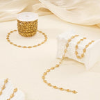 YOUBEIYEE 4 Meters Jewelry Making Chains Bulk Gold Plated Stainless Steel Crown Chain for Women Necklace Bracelet DIY - color: Crown Gold
