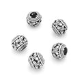 40pcs Butterfly Symbol of Transformation Large Hole Round Beads (Hole 4.5mm) Antique Silver Spacer for Earrings Bracelet Necklace Anklet Jewelry Making MEC-A13 - size: Butterfly (round beads)