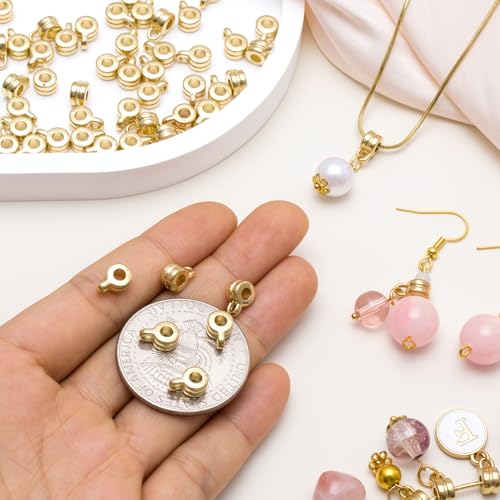 Joez Wonderful Links Bail Beads, Hypoallergenic Alloy Column Spacer Beads - color: Style B, 80 Gold