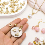 Joez Wonderful Links Bail Beads, Hypoallergenic Alloy Column Spacer Beads - color: Style B, 80 Gold
