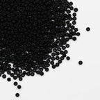 Matte Black Beads Size 6/0 Crafts Glass Seed Beads 4mm for Jewelry Making (Total About 100g About 1200pcs) - color: Matte Black