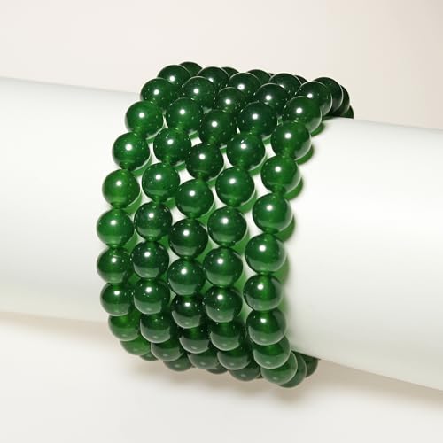 MJDCB Stone Beads 12mm 30pcs Round Blackish Green Jade Loose Gemstone Bead Charms for Jewelry Making Bracelet Necklace Earring Pendant - color: Blackish Green Jade, size: 12mm