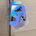 210 PCS Bracelet Holographic Display Cards Sturdy Necklace Holder Cards Self Adhesive Jewelry Packaging Selling Card for Small Business of Keychain Earring Hair Band and Scrunchies Hanging - color: 210 Holographic