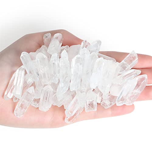 0.45lb Clear Quartz Crystal Points Natural Healing Crystals Tumbled Polished Bulk Stones for Meditation Yoga Chakra Reiki Balancing Crystal Therapy Gemstones Crystals 0.78"-1.57" - color: 0.78"-1.57", size: 0.45 Pound