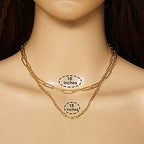 RWQIAN 18k Gold Paperclip Chain Link Necklace Dainty Paperclip Link Chain Layered Necklace Oval Link Chains Necklaces Set for Women Girls - color: 18K Silver-Paperclip Chain