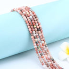 Natural Stone Beads Round Genuine Real Stone Beading Strand Loose Gemstones DIY Smooth Bead for Bracelet Necklace Earrings Jewelry Making (Red Plum Blossom Stone, 4mm 90 Pieces) - color: Red Plum Blossom Stone, size: 4mm 90pcs