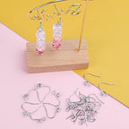 30pcs Silver Diamond Earring Hooks Hypoallergenic French Ear Wire Earrings Fish Hooks with Loop Hole for DIY Jewelry Making Accessories - color: Silver