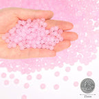 500Pcs Pink Glass Beads for Bracelets, 6mm Round Crystal Glass Beads for Jewelry Making Necklaces Kits Bracelet Earring DIY Crafts(Pink) - color: Pink