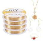 Beadthoven 131 Ft 14K Gold Filled Wire 26 Gauge 0.4mm Dead Soft Round Gold Filled Brass Wire for Crafts Wire Wrap Jewelry Making Supplies - size: 26 Gauge (0.4mm)