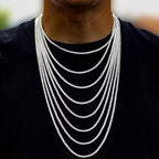 OCHCOH 925 Sterling Silver Clasp 3mm3.5mm4mm5mm7mm Cuban Link Chain Necklace for Men Diamond Cut Silver Chain Necklace for Women 16 18 20 22 24 26 28 30 Inch - size: 28 Inch, style: 3mm