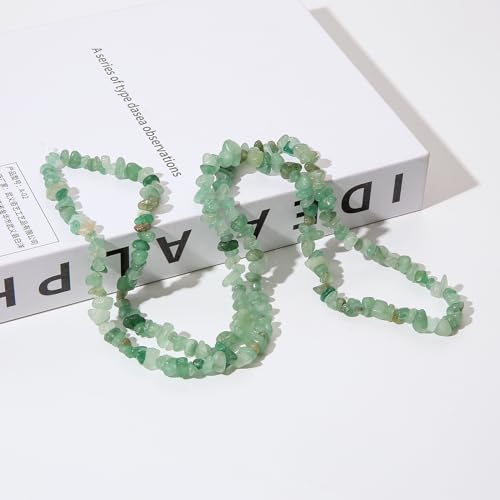 Natural Chip Stone Beads About 200pcs Green Aventurine Stones 5-8mm Irregular Gemstone Healing Crystal Loose Rocks for Bracelet Necklace Earrings Jewelry Making(Green Aventurine) - color: Green Aventurine