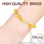 Magnetic Clasps for Necklaces Strong Magnetic Necklace Clasps and Closures, 14K Gold and Silver Bracelet Converter for Women - color: 12Pcs | Gold & Silver
