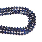8mm Natural Lapis Lazuli Gemstone Faceted Clovers Beads Four-Leaf Spacer Loose Beads for DIY Jewelry Making Beads - color: Lapis Lazuli