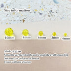 Crystal Glass Beads 200 Pieces 6mm Round Faceted Glass Spacer Beads for Jewelry Making Bracelet Earring Necklace DIY Craft Supplies(Gold Yellow) - color: Gold Yellow, size: 6mm