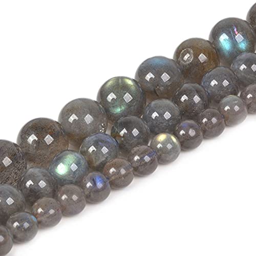 Natural A Labradorite 8mm Gemstone Round Loose Beads Strand for DIY Bracelet Necklace Jewelry Making Bead - color: A Labradorite, size: 8mm