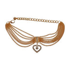 TrendyFashionJewelry Women Boot Bracelet Chains Gold Bling Metal Heart Love Western Fashion Anklet Shoe Charm Made In USA BC173