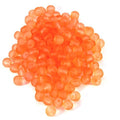 100 Matte Frosted Translucent 6mm x 5mm Round Loose Glass Jewelry Spacer Beads with 1.2mm Hole in Many Colors (Orange) - color: Orange
