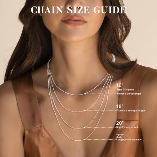 IEFWELL 14K-Real-Gold-Plated S925 Sterling Silver Chain Necklace for Women, 1.2/0.8mm Satellite Bead Cable Box Chains Set Hypoallergenic Sturdy Women's Chain Necklace, 16/18/20/22 Inch Jewelry Gifts - color: Box Chain, size: 16 Inch (Women's Choker Length