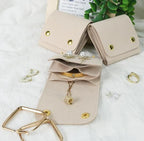 3pcs Small Jewelry Bags Butto Pouches Organizer Cases Gift Bags for Jewelry, 3"x3", Beige - color: Beige