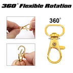 SANNIX 120 Pcs Key Chain Clip Hooks and D Rings Bulk Include 60Pcs Swivel Snap Hooks Lanyard Clips and 60Pcs D Ring for Keychains and Purse Hardware (1/2” Inside Width)