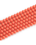 8mm Glass Beads 46PCS Glass Beads for Jewelry Making Charm Round Loose Bead for Bracelet Making Kit (Red Glass) - color: Red Glass