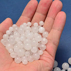 NCB 200pcs 4mm White Jade Beads Natural Semi Precious Beads Round Smooth Gemstones Loose Spacer Beads Charms for Necklaces Bracelets Jewelry Making (White Jade, 4mm 200Beads) - color: White Jade, size: 4mm 200Beads